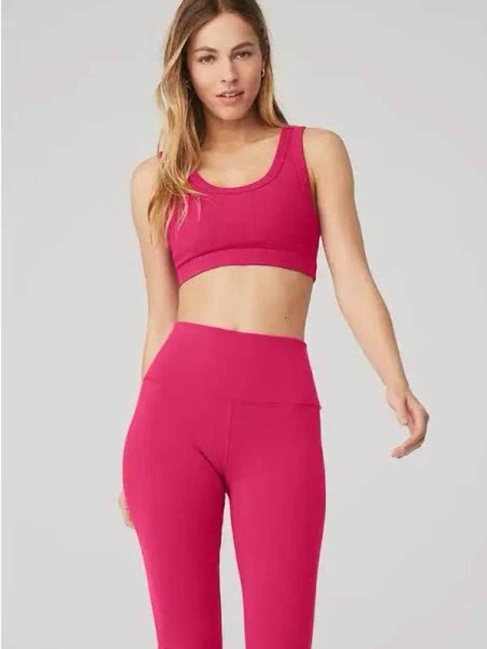 Alo Yoga Wellness Bra in Magenta Pink